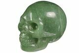 Realistic, Polished Green Aventurine Skull #116449-1